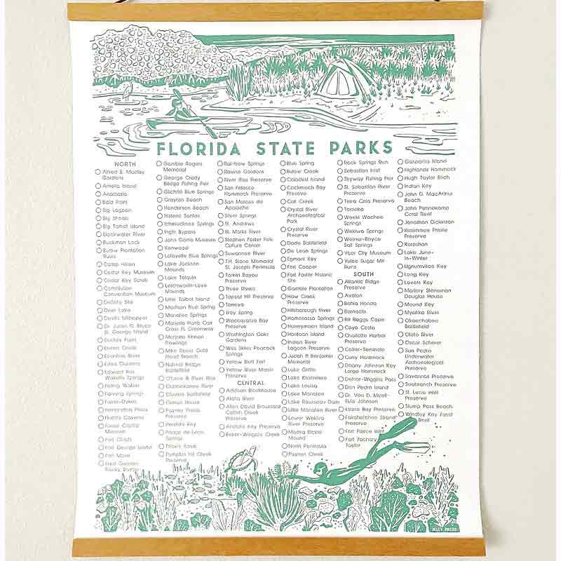 Jelly Press State Park Poster Checklist